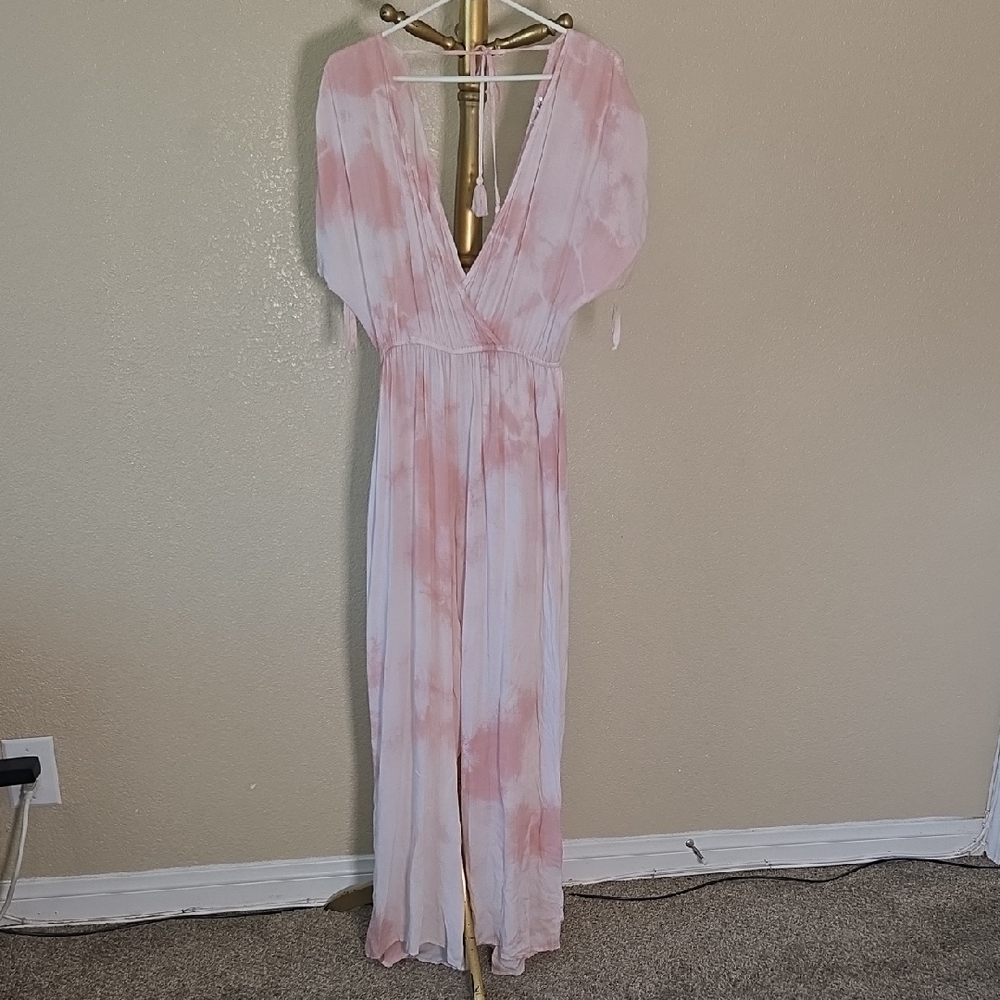 Band of Gypsies Pink and White Maxi Dress